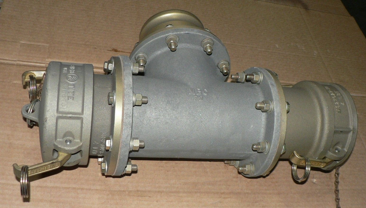 EVER TITE 4 735T HOSE TEE CECOM 13230E5340 THREADED EXTERNAL HOSE ALUMINUM