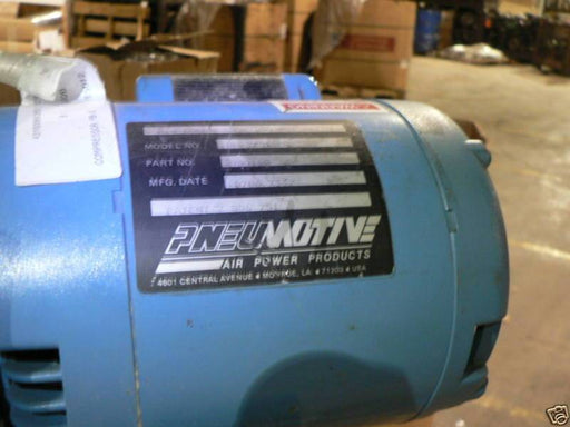 PNEUMOTIVE AIR POWER COMPRESSOR 30 CFPM 250 PSI 1/4 HP