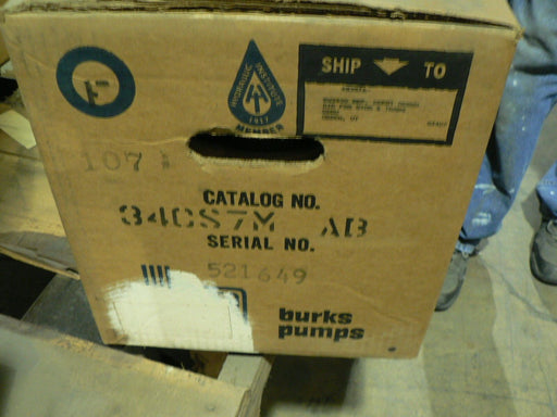 BURKS CS BOILER FEED PUMP 34CS7M-AB 1/3 HP SINGLE PHASE 115/208-230