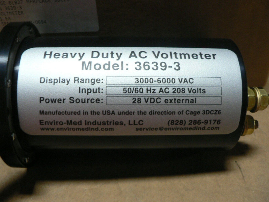 ENVIRO-MED HEAVY DUTY VOLTMETER MODEL: 3639-3