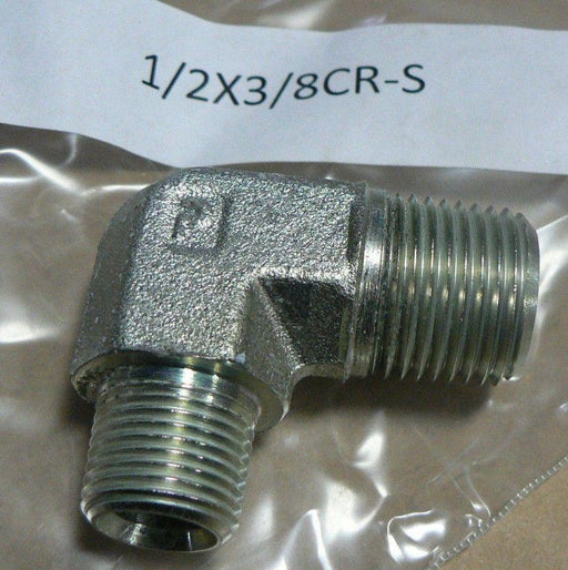 PARKER LEGRIS 1/2x3/8  Male Thread, Zinc Plated Steel 90° Male Elbow