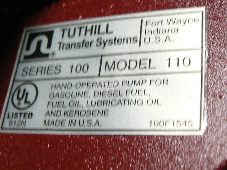 TUTHILL FILL-RITE MODEL 110 SERIES 100 Cast Iron Rotary Vane Fuel Transfer Pump,