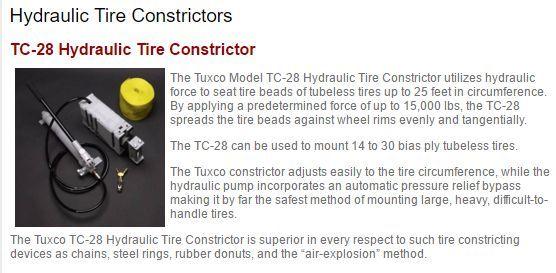 TUXCO HYDRAULIC TIRE CONSTRICTOR TC28 TC-28