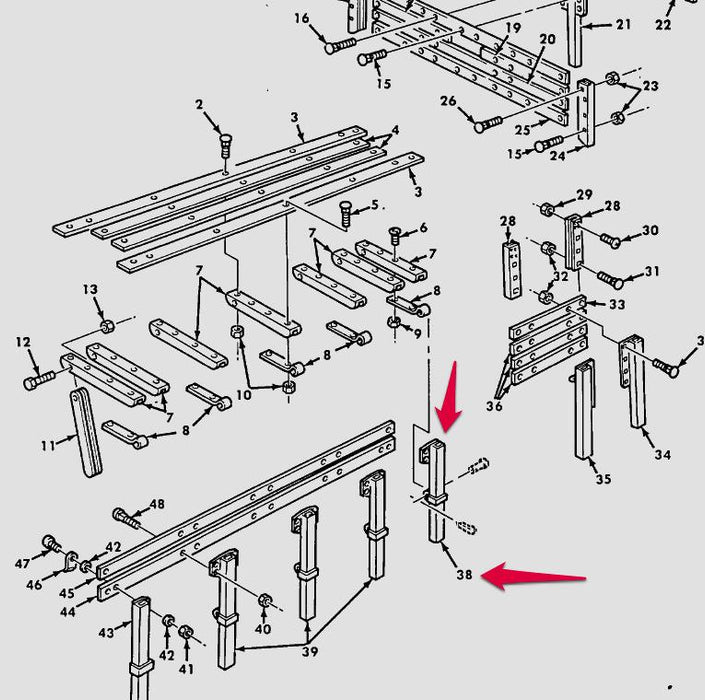 M900 SERIES BOW STAKE SIDE RACK 10937496