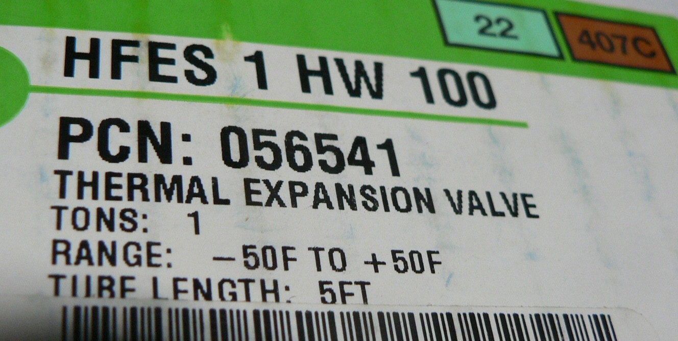 EMERSON EXPANSION VALVE 056541 HFES 1 HW100-5A HFES1HW100-5A