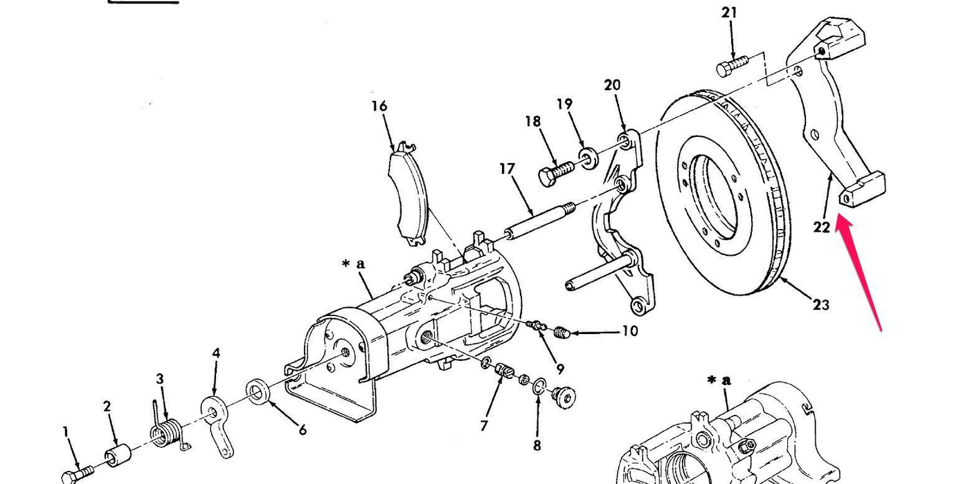 AM GENERAL BRAKE CALIPER BRACKET 5742123 CASTING 104531