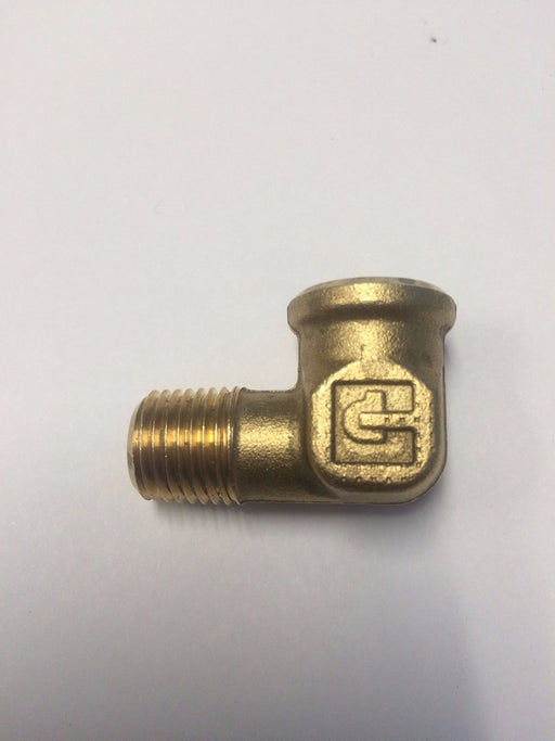 LEGRIS ELBOW  BRASS 1/4 NPT MALE END, 1/4 NPT FEMALE END