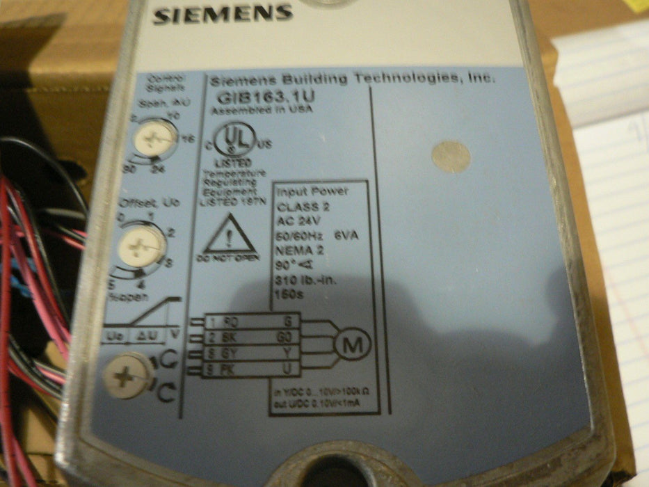 SIEMENS OPEN AIR GBB/GIB NSR MODULATING CONTROL GIB163.1U