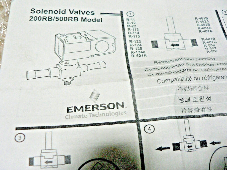 EMERSON 200RB6S5T - 480V/60HZ Alco Solenoid Valve 5/8 X 5/8 ODF R12 R22 R502