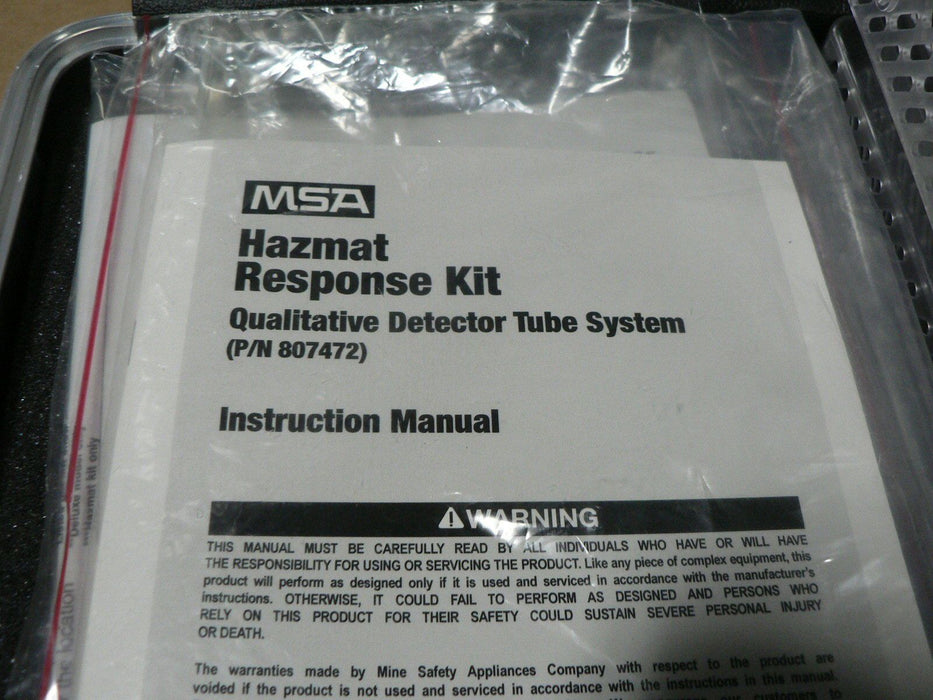 (NOS) MSA HAZMAT 807472 TUBE DETECTOR KIT QUAD PORT SAMPLE KWIK DRAW PUMP