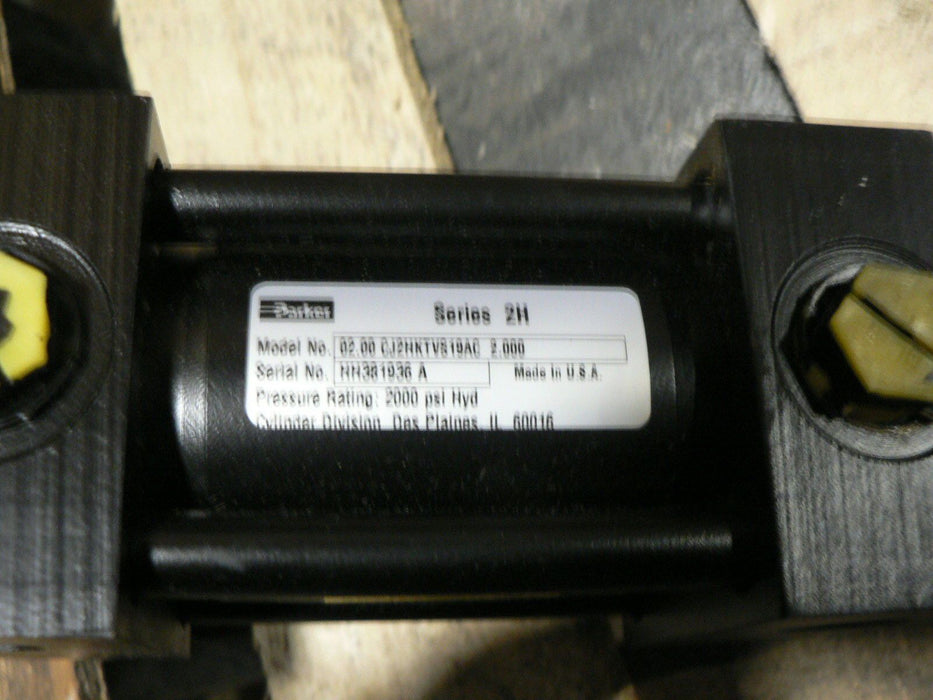 PARKER HYDRAULIC CYLINDER MODEL 02.00 CJ2H KTVS19AC 2.00 2000 PSI SERIES 2H