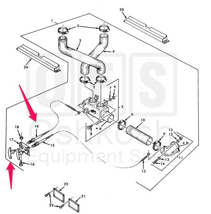M809 TACOM 11648597-1 PUSH-PULL CABLE 40'' 2'' TRAVEL