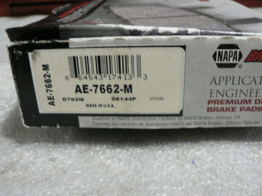 NAPA AE-7662-M BRAKE PAD KIT 2001-10 GM BENDIX MRD792 CADILLAC CHEVY GMC