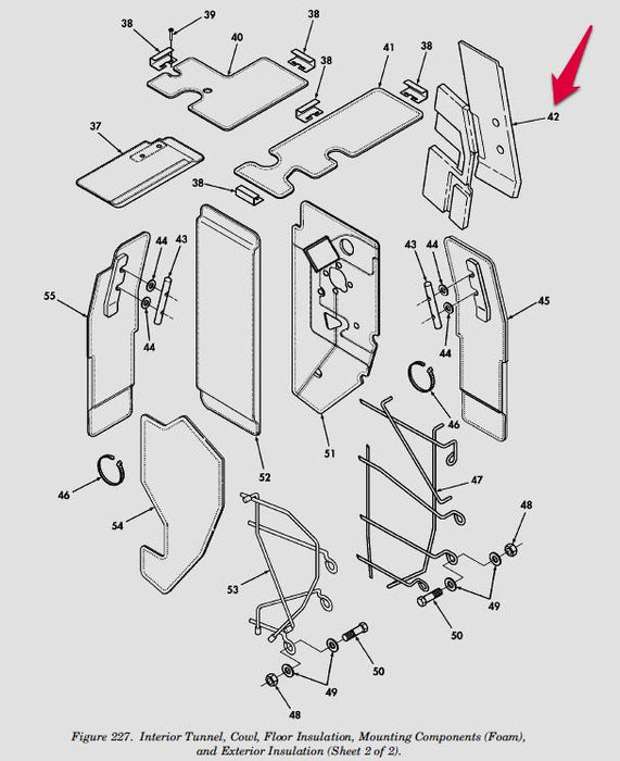 HMMWV AM GENERAL L.H UPPER A BEAM CLOSEOUT INSULATION 12446847