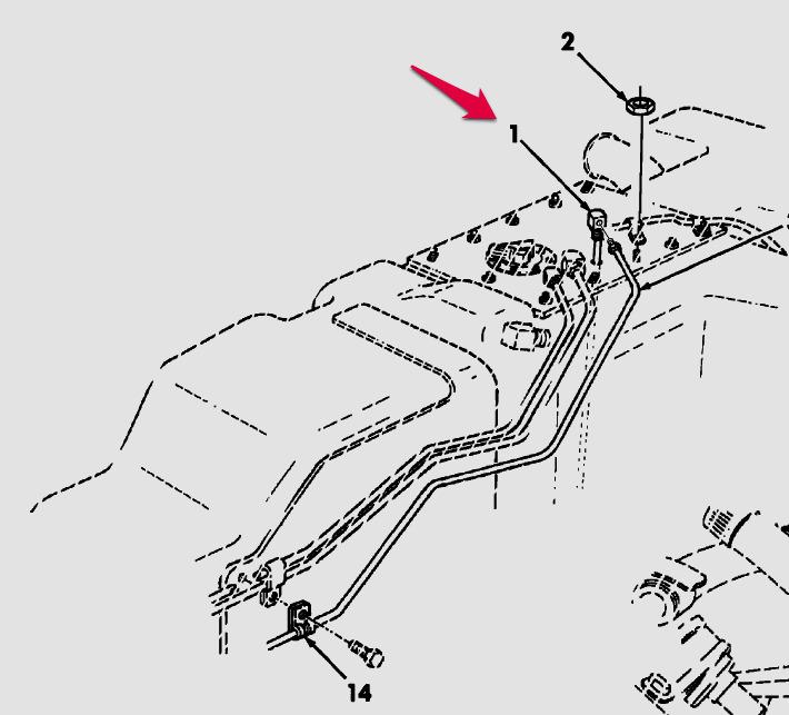 HMMWV Tube Assy, Fuel Tank, 5578694 12338548 12338548-2