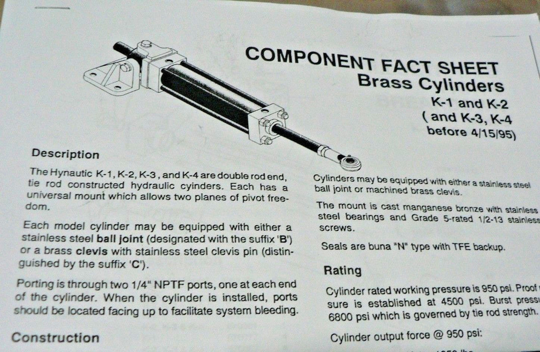 PAXTON STEERING GEAR PARTS KIT K-1 K-2 K-3 K-4 P/N KS-12