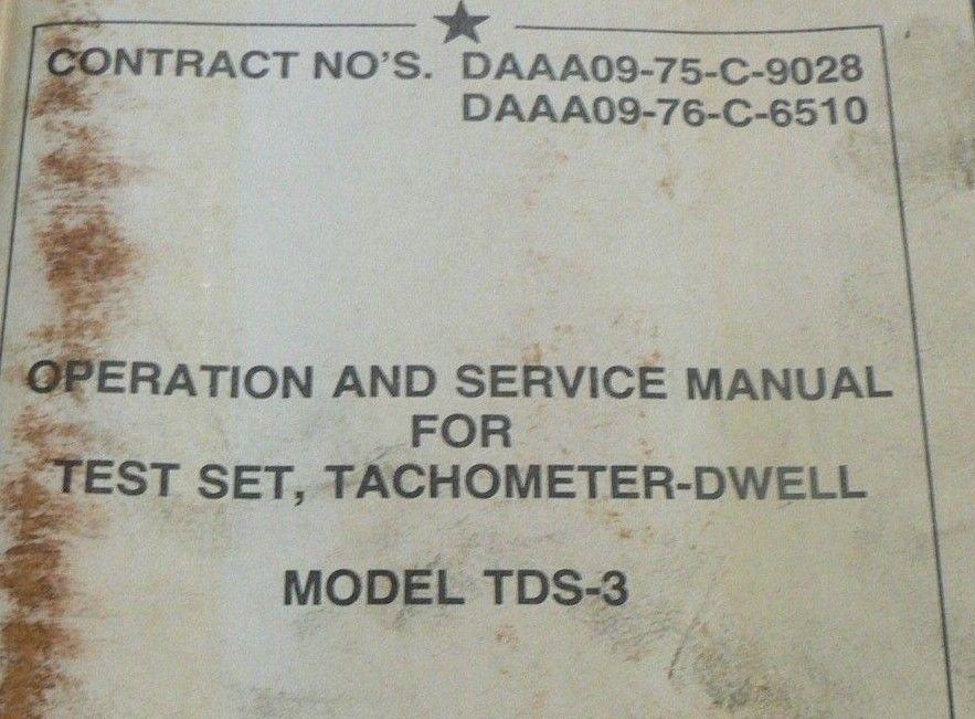 SIMPSON TDS-3 DWELL TACH TACHOMETER TEST SET TDS MILT45568