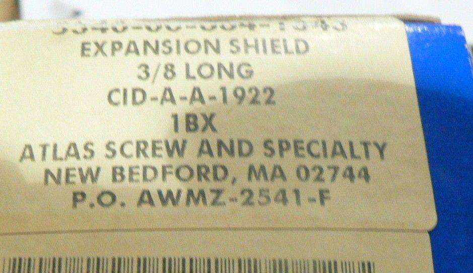 ESCO FASTENERS FC1058 EXPANSION SHEILD 2-1/2 LONG X  3/8 /0.375/ IN.