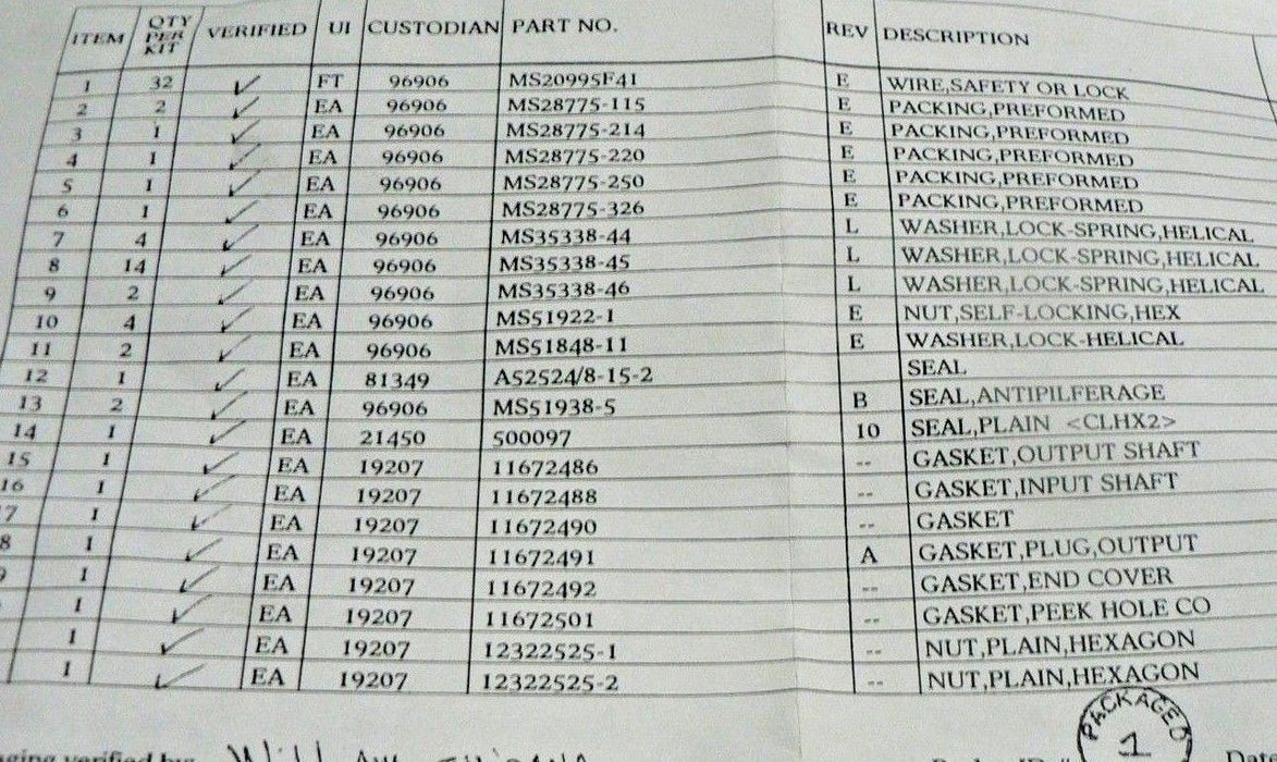 M88A1 winch repair kit TACOM 5705321