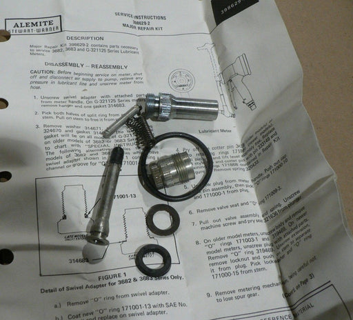 ALEMITE PARTS KIT REPAIR P/N 398629-2 FOR 3682 3683 G-321125 LUBRICANT